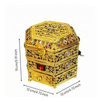 Electric Incense Burner Filigree Metal Incense Burner Electric Censer Gemstone Inlay Home Fragrance Lidded