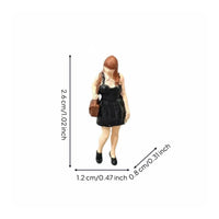 Hand-Painted Female Figure Figurine Realistic Hand Painted Miniature Woman Detailed Collectible Figure for Desk Decor