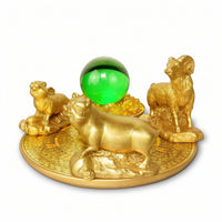 Decorative Arrangement with Figurines Versatile Statue Whimsical for Office