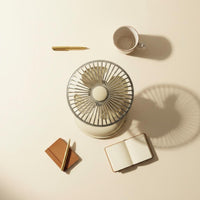 Retro Desk Fan Adjustable Angle Rechargeable Table Fan for Office