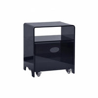 Transparent Look Clear Multi-Tier Table Modern Design Clear C-Shaped End Table with Magazine compartment Minimalist aesthetic Nightstand Easy to Clean for Apartment Dwellers, Homeowners, Students, Bedroom, Small Spaces, Living Room, Home Office