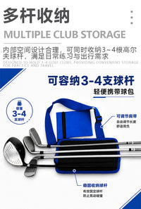 Golf Club Bag for 3-5 Clubs, Portable Handheld and Shoulder Strap, Mini Golf Club Bag