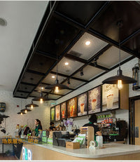 工业风吊灯复古怀旧餐厅奶茶店单头铁锅盖吊灯酒吧台创意个性灯具 40cm白灯罩（15瓦三色变光）