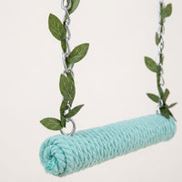 Parrot Swing Bird Perch and Cockatiel Rope Straight Perch, Quiet No-Bell Parrot for Cage Accessories and Bird Rope