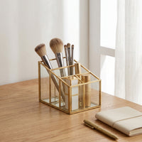 Cosmetic Organizer with Metal Frame Divided for Women, Teens