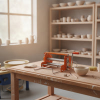 Ceramic Slab Roller with Tools Hand Cranked Tool Stable for Ceramicists