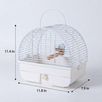 Portable Bird Cage Travel Cage for Small Birds, Dome Top Outdoor Cage with Perch, Lightweight Portable Cage for Parrot Parakeet Travel