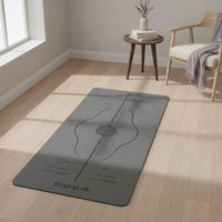 Extra Wide Exercise Mat with Alignment Lines Non-Slip Exercise Mat with Bag Cushioned Thick for Beginners
