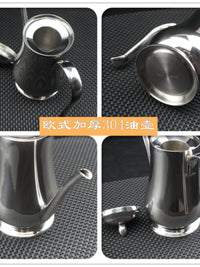 304不锈钢铁板烧浇油壶 长嘴宫廷壶细口茶水壶酱醋油瓶冷水壶