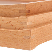 Rectangular Beech Wood Serving Tray for Bread and Tea, Polished Finish