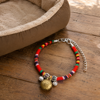 Dog for Frequent Walks, Small Dog with Chime, Adjustable Textile Pet Neck Accessory, Anti-Loss Decoration & Spare