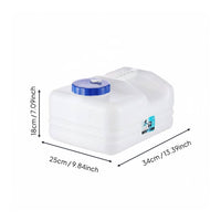 flat Tea Countertop Water Bucket container 10L Water Storage Tank Space Saving with Wide Opening for Home, Camping