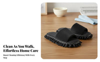 2 Pieces Quiet Mop Slippers Scratch-Effortless Detachable Sole Shoe Covers Multi-Functional Washable Duster Shoe Covers Slip-Resistant for Homeowners, People with Pets, Hardwood Floors, Kitchen, Living Room, Bathroom