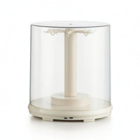 Rotating doll Display Box Clear Display Box with Hooks Space-Saving for Tabletop, Shelf