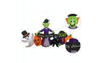 Inflatable Witch Lighted Halloween Inflatable Quick Inflation Yard Decoration for Lawn