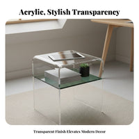 C-Shaped Magazine Table Space-Saving Nightstand Multi-Functional for Home Office