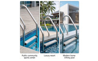 Non-Slip Pool Ladder Step Textured Pool Step Replacement Brushed Hardware Corrosion-Resistant for Maintenance Professionals