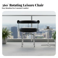 cylindrical Frame rotating Armchair Modernist Inspired Design Indoor Furniture for Study