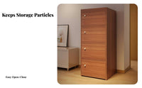 particle-resistantresistant Narrow Floor Cabinet With Doors upright Storage Tower Space-Saving storage shelf Multitier Design for Apartment Dwellers, Book Lovers, Living Room, Bedroom, Small Spaces, Hallway