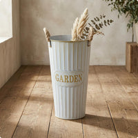 Flower Pail Vase Table Centerpiece Decor Piece Shabby Chic