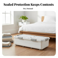Rolling Storage Bin Large Capacity Rolling Storage Container Wheeled Design