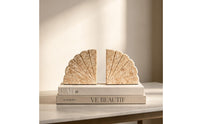 Shell Bookend Marbled Stone Bookends Unique for Collectors, Readers