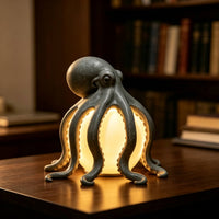 Marine-Themed Cephalopod Table Lamp | Warm Glow, cephalopod Resin Lamp, for Living Room