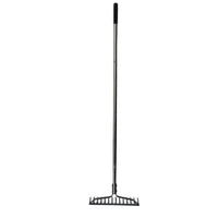 Metal Rake with Long Handle Non-Slip Soil Rake Sturdy for Yard, Farm