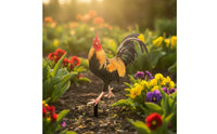 Outdoor Acrylic Cock Garden Stake Weatherproof Cock Yard Sign with Ground Stake Farmhouse Chicken Garden Stakes for Homeowners