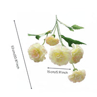 Artificial Carnation Bouquet Realistic Appearance Silk Carnation Flowers Long Home Decoration for Brides, Event Planners, Table Centerpiece