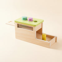 Educational Object Permanence Box with Shape Sorter Natural Wooden Object Permanence Box Sturdy Shape Sorter Sensory for Playroom