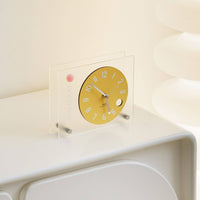 Acrylic Clock Transparent Decorative Clock Modern Compact for Desk, Bedroom