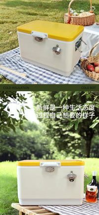 现货新款批发户外露营野餐 冷藏箱保温箱30L食品保鲜保冷便捷车载