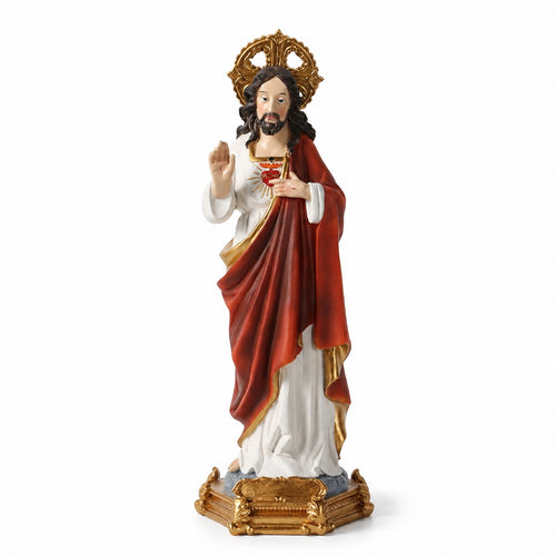 Religious Figurine White Figurine with Radiant Aura Collectible for Altar