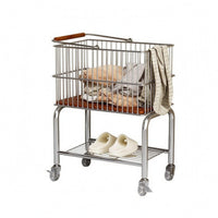 Laundry Basket Trolley Wooden Handle Home Organizer Rectangular for Bedroom