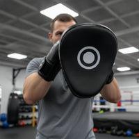 Padded Boxing Curved Focus Mitts Shock-Absorbing Curved Focus Mitts Adjustable Boxing Hand Target Breathable for Boxers, Combat Artists, Gym, Home Workout