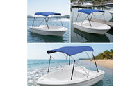 Bimini Top Foldable Boat Canopy with Frame Collapsible for Cruising, Anglers