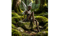 Sitting Fairy Garden Statue Weather Resistant for Patio