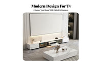 TV Cabinet Scratch Resistant Retractable Display Stand Waterproof and Humidity-Resistant Sintered Stone Top TV Console