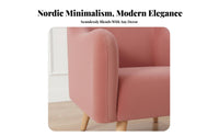 Scalloped spine Armchair Nordic Design Single Sofa Light Luxury Ergonomic spinerest for Living Room, Balcony, Bedroom