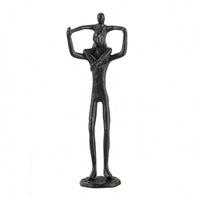 Abstract Family Sculpture Elongated Cast Metal Ornament Decorative Home Decoration