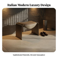 M-Shaped Vanity Stool Italian Inspired Indoor Seating Modern Minimalist Design
