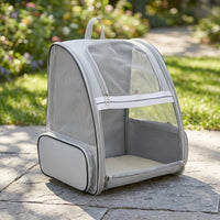 Cat Backpack and Foldable Pet Backpack with Full Mesh, Portable Cat Carrier for Small Cats, Breathable Pet Carrier Backpack for Travel Bag
