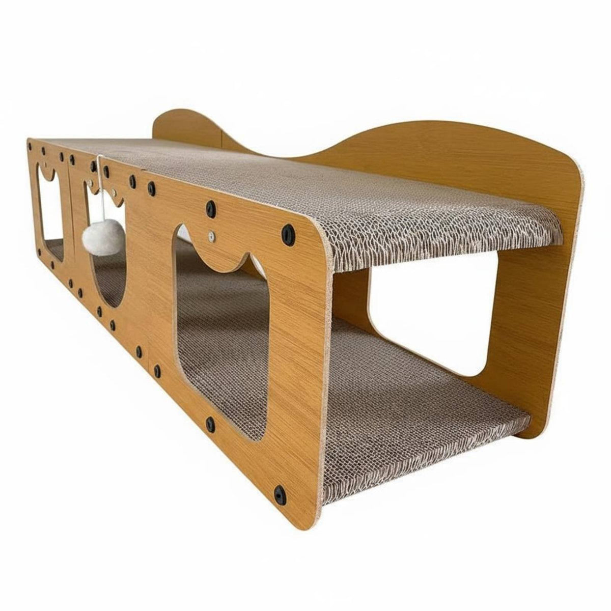 Cat Tunnel Scratcher Easy to Assemble Cat Scratcher Sofa Stable Design Feline Furniture for Indoor
