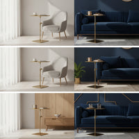 Adjustable Side Table Space Saving Sofa Side Table Compact for Small Areas