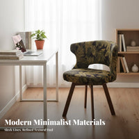 Upholstered Swivel Stool with Cutout Back Multi-Purpose for Study Room, Bedroom