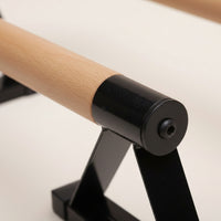 2 Pieces Upper-Body Press Stands with Wooden Grips Triangular Wooden Parallettes Compact Barres Pompes En Bois for Calisthenics Athletes, Home Gym