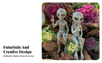 Alien Figurine Resin Alien Garden Ornament Novelty Gift Sculpture for Enthusiasts
