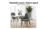 Ribbed-Tufted Side Chair Modern Design Dining Seat Light Luxury Feel Semi-Firm Padding for Young Adults, Hotel, Kitchen, Office