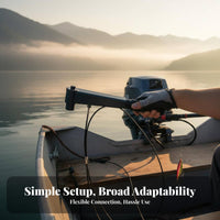 Telescoping Engine Control Handle Adjustable Length Tiller Extension Handle Easy Installation for Fishing, Sailing
